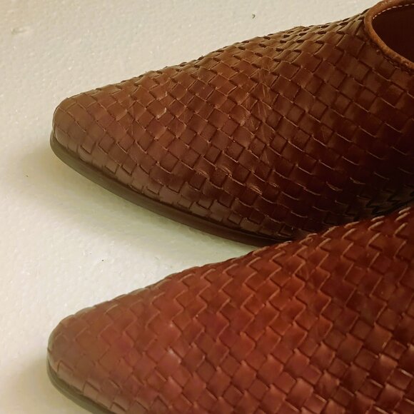 Ipanema Brazil Leather Woven Loafer 7.5 Vintage Brown Slip On Shoe - Picture 8 of 12